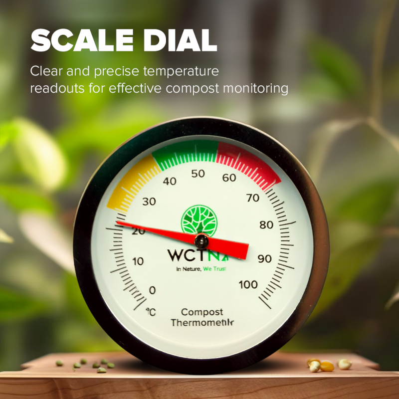 WCTNZ® TOOLS Garden Premium Compost Thermometer Waterless