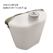 Sun-Mar GTG Urine Bottle w Urine Flap Trap plugged FT