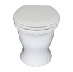 Polymarble pedestal composting toilet white front