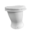 Polymarble pedestal composting toilet white quarter
