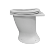 Polymarble pedestal composting toilet white profile