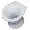 Polymarble pedestal composting toilet white