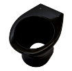 Polymarble pedestal composting toilet black